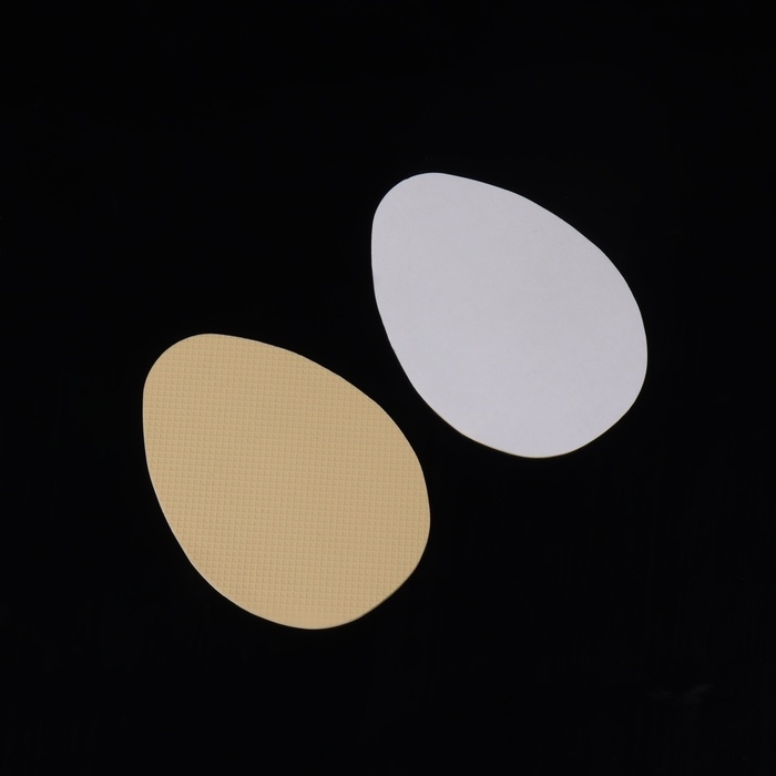 Накладки для обуви противоскользящие, с протектором, на клеевой основе, 9 см, пара, цвет бежевый