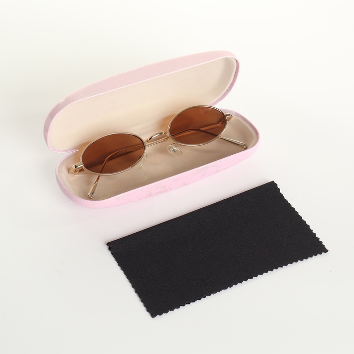 Футляр для очков на хлопушке, длина 16 см, цвет розовый Футляр для очков на хлопушке, длина 16 см, цвет розовый