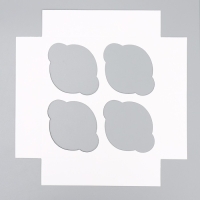 Коробка складная на 4 капкейка с окном &laquo;Новогодних чудес&raquo;, 16 х 16 х 10 см, Новый год