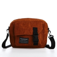 Сумка молодёжная на молнии, 1 наружный карман, цвет коричневый Сумка молодёжная на молнии, 1 наружный карман, цвет коричневый