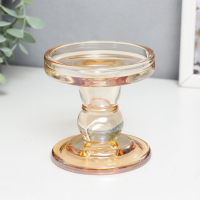 Подсвечник стекло на 1 свечу "Подиум" карамель 8,5х8,5х8,5 см Подсвечник стекло на 1 свечу "Подиум" карамель 8,5х8,5х8,5 см