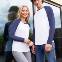 Футболка мужская с длинным рукавом Funky LSL белая с темно-синим, размер 3XL