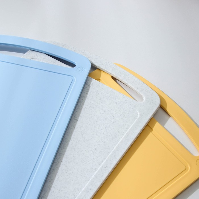 Набор разделочных досок, 34х24 см на подставке, 3 шт, цвет МИКС