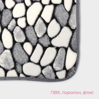 Набор ковриков для ванной и туалета Доляна &laquo;Галька&raquo;, 2 шт, 40&times;49 см, 50&times;80 см
