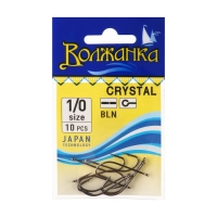 Крючки "Волжанка" Crystal № 1/0, 10 шт Крючки "Волжанка" Crystal № 1/0, 10 шт