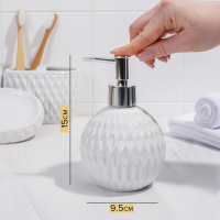 Набор аксессуаров для ванной комнаты «Камелия», 4 предмета (дозатор 450 мл, мыльница, 2 стакана), цвет белый Набор аксессуаров для ванной комнаты «Камелия», 4 предмета (дозатор 450 мл, мыльница, 2 стакана), цвет белый