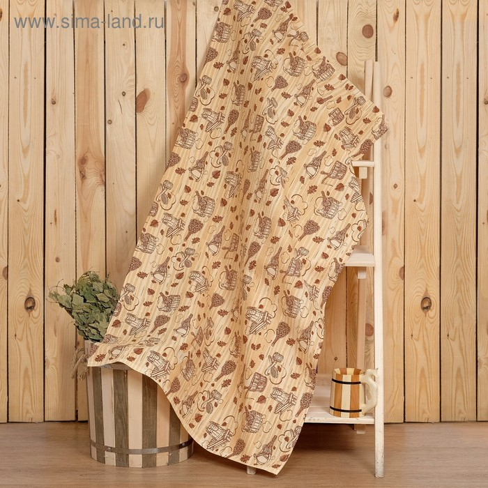 Полотенце для бани «Банька» 80х 150 см, хлопок вафельное полотно Полотенце для бани «Банька» 80х 150 см, хлопок вафельное полотно