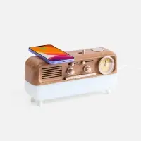 Bluetooth-колонка с беспроводной зарядкой, часами и подсветкой Multiverse, ver.2 Bluetooth-колонка с беспроводной зарядкой, часами и подсветкой Multiverse, ver.2