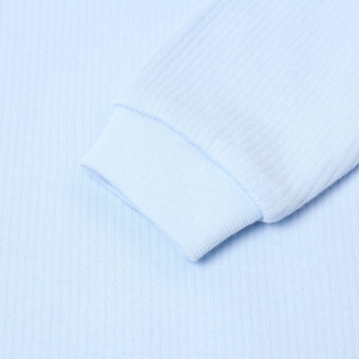 Боди детское с длинным рукавом, цвет голубой, рост 80