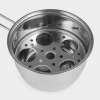 Пароварка-яйцеварка из нержавеющей стали &laquo;Вейлер&raquo;, 18&times;22 см, стеклянная крышка, цвет хромированный