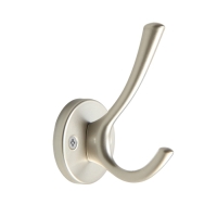 Крючок мебельный CAPPIO SIMPLE, двухрожковый, матовый хром