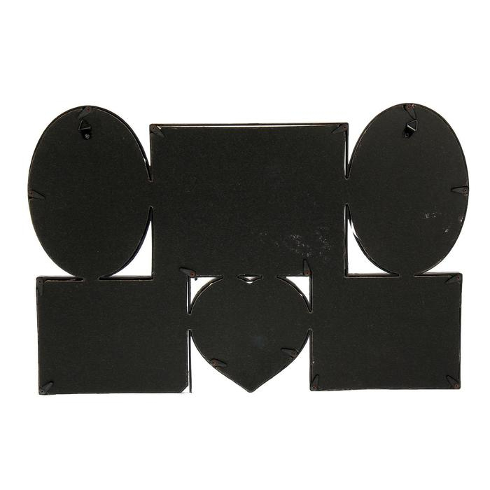 Фоторамка пластик на 6 фото Фоторамка пластик на 6 фото "Коллаж" 44х30 см (10х15, 9х13, 13х18, 9х9 см)