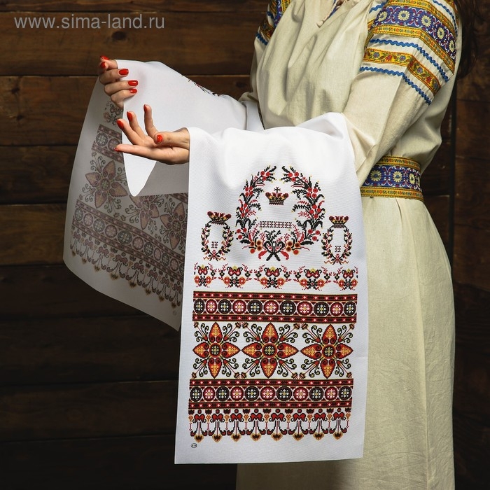 Рушник &laquo;Орнамент. Короны&raquo;, 150х36 см