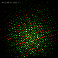 Световой прибор &laquo;Точки&raquo; 5 см, лазер, свечение красное/зелёное, 3 В