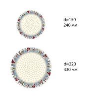 Скатерть новогодняя Этель Christmas time d=150см +/-3см с ГМВО, 100%хл, саржа 190 гр/м2