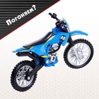Мотоцикл &laquo;Эндуро&raquo;, металлический, со сменными колёсами, 1:18, цвет МИКС