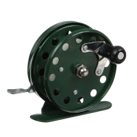 Катушка инерционная, металл, диаметр 5.5 см, цвет темно-зелёный, 806 Катушка инерционная, металл, диаметр 5.5 см, цвет темно-зелёный, 806