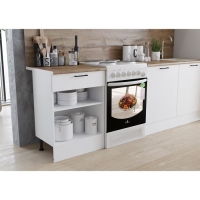 Кухонный гарнитур Паола 2400, Белый/Белый Кухонный гарнитур Паола 2400, Белый/Белый