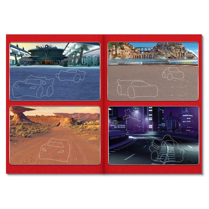 Набор многоразовых наклеек &laquo;Тачки&raquo;, 2 шт., формат А4, Дисней