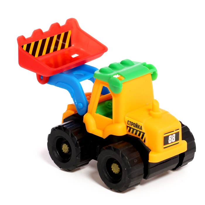 Набор тракторов &laquo;Весёлая стройка&raquo;, инерционные, в наборе 6 шт., цвет МИКС