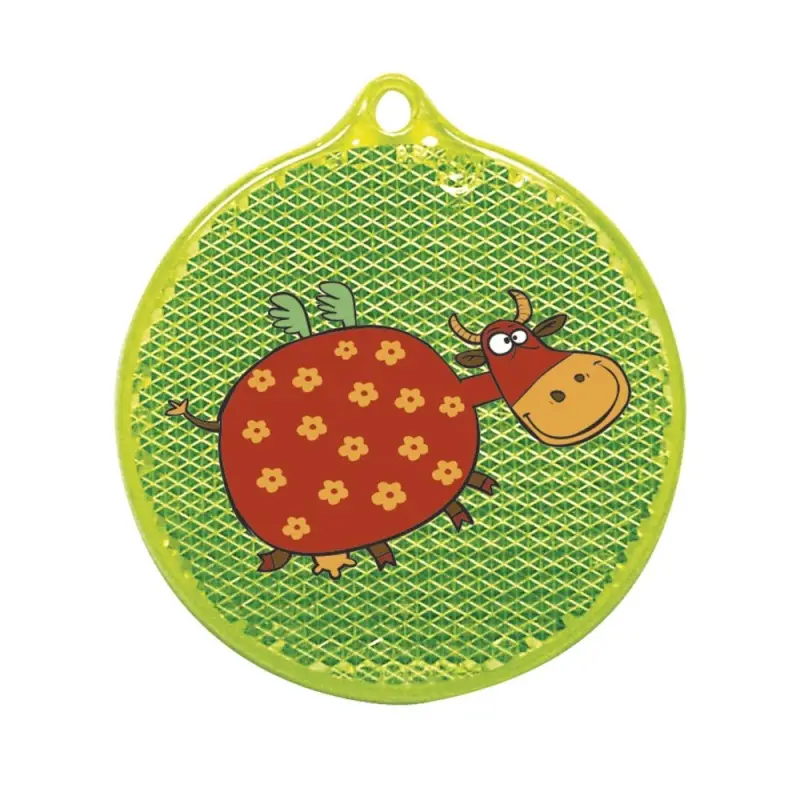 Пешеходный светоотражатель &laquo;Круг&raquo;, неон-желтый