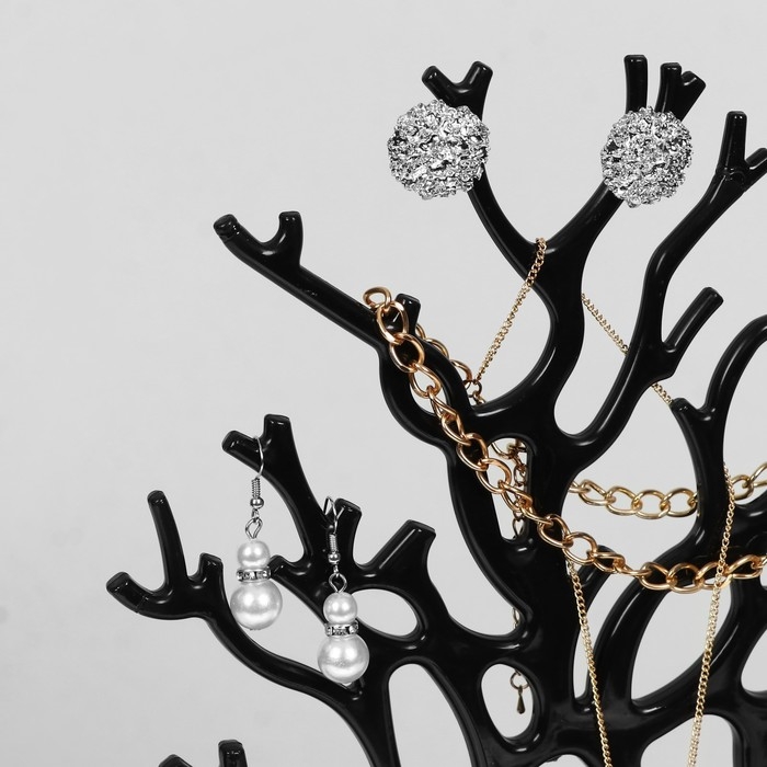 Подставка для украшений &laquo;Дерево&raquo;, 24&times;12&times;30 см, цвет чёрный