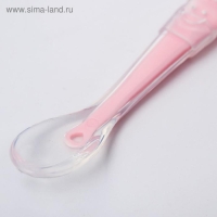 Ложка силиконовая детская «Жирафик», цвет розовый Ложка силиконовая детская «Жирафик», цвет розовый
