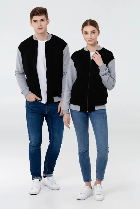 Бомбер College молочный, размер S