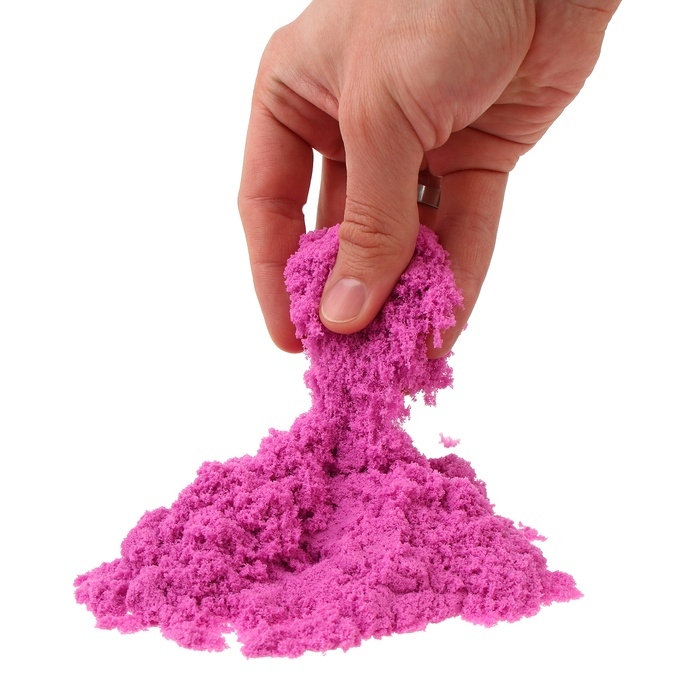 Кинетический песок, 2 формочки, 200 гр, цвет фиолетовый