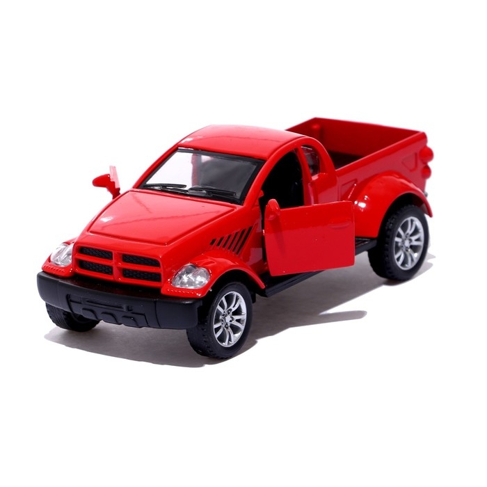 Машина металлическая «Раптор», открываются двери, 1:32, инерция, цвет красный Машина металлическая «Раптор», открываются двери, 1:32, инерция, цвет красный