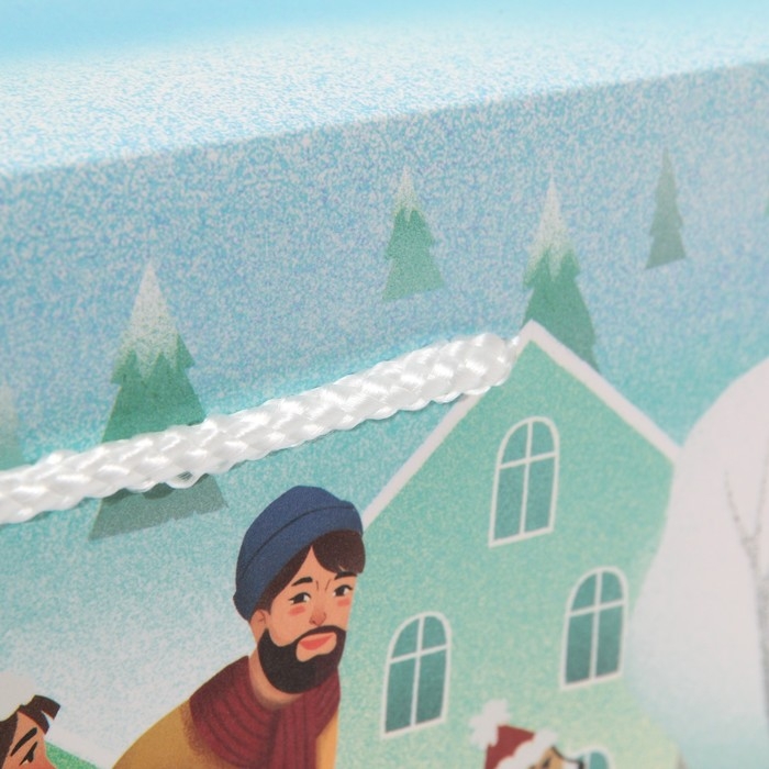 Пакет-коробка &laquo;Новый год вместе&raquo;, 28 х 20 х 13 см, Новый год