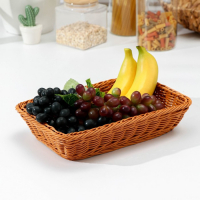 Корзина для продуктов Доляна, 30×19,5×6 см, цвет коричневый Корзина для продуктов Доляна, 30×19,5×6 см, цвет коричневый