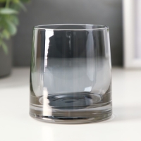 Банка для свечей стекло "Ночь" прозрачный перламутр тёмно-серый 200 мл 8х8х8,5 см Банка для свечей стекло "Ночь" прозрачный перламутр тёмно-серый 200 мл 8х8х8,5 см