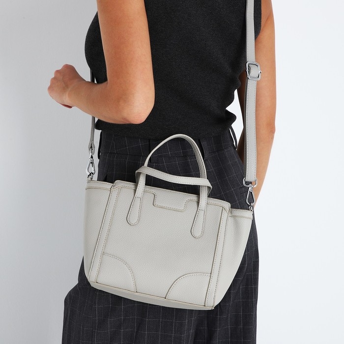 Сумка женская тоут на молнии, цвет серый Сумка женская тоут на молнии, цвет серый