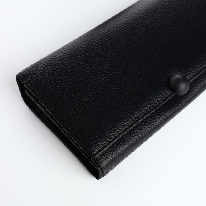 Кошелёк женский на магнитах, цвет чёрный