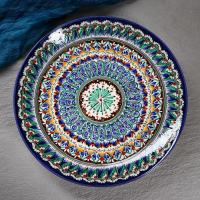 Ляган Риштанская Керамика "Узоры", 31 см, синий Ляган Риштанская Керамика "Узоры", 31 см, синий