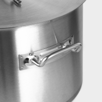 Кастрюля из нержавеющей стали Hanna Knövell, 25 л, d=36 см, h=24 см, толщина 0,8мм, дно ТРС, толщина дна 4,4 мм, 201 сталь, металлическая крышка, индукция Кастрюля из нержавеющей стали Hanna Knövell, 25 л, d=36 см, h=24 см, толщина 0,8мм, дно ТРС, толщина дна 4,4 мм, 201 сталь, металлическая крышка, индукция