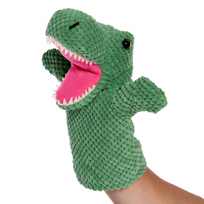 Мягкая игрушка на руку «Динозавр», 26 см, цвет зелёный Мягкая игрушка на руку «Динозавр», 26 см, цвет зелёный