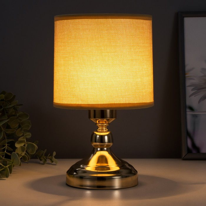 Лампа настольная "Санти" 1х40Вт Е27 золото 15х15х28 см RISALUX