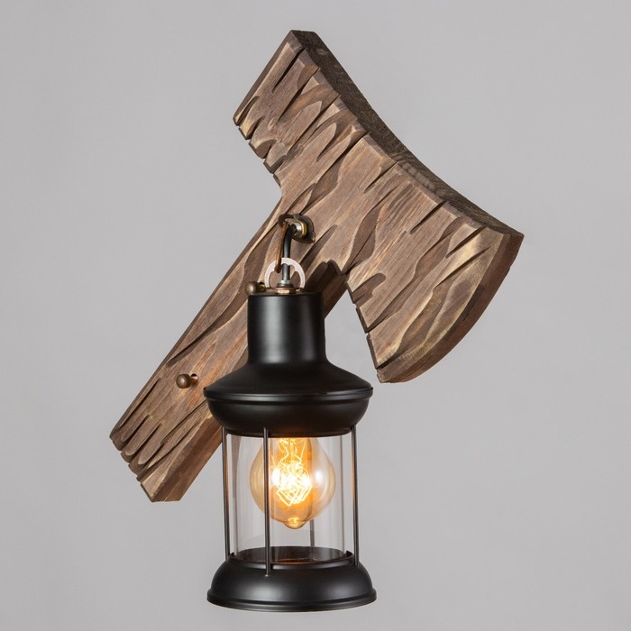 Бра "Ретро топор" Е27 40Вт черный 33х10х40 см