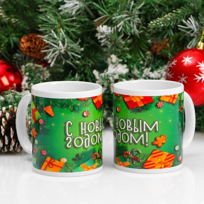 Кружка сублимация Кружка сублимация "С новым годом!", c нанесением