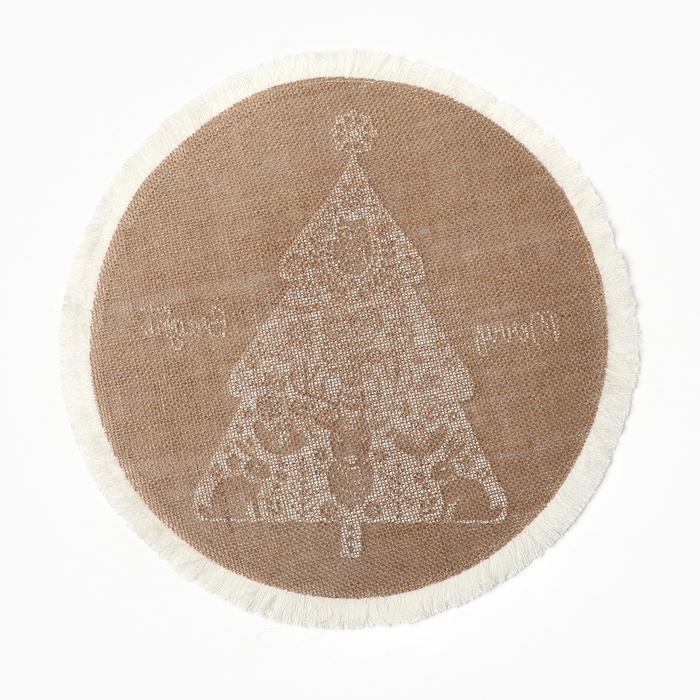 Набор салфеток 4 шт  &laquo;Merry bright&raquo; цв.белый, 37*37 см