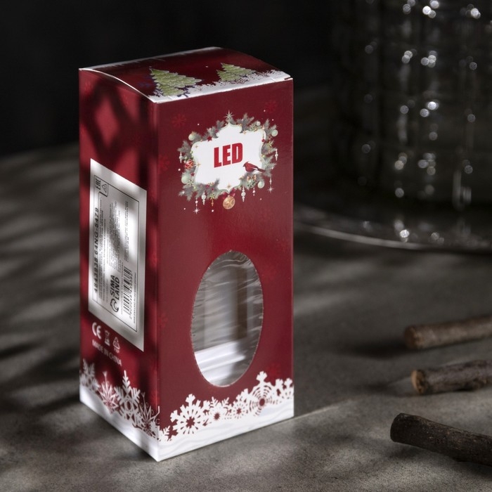 Светодиодная фигура &laquo;Белый фонарь со свечками&raquo; 5.5 &times; 13 &times; 5.5 см, пластик, батарейки AG13х3 (в комплекте), свечение тёплое белое