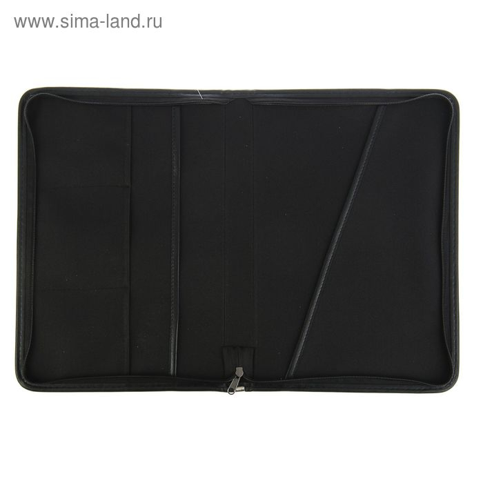 Папка деловая, искусственная кожа, для бумаг, 375 х 260 х 40 мм, Папка деловая, искусственная кожа, для бумаг, 375 х 260 х 40 мм, "Лайт" чёрный 6Л33