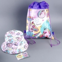 Детский набор &laquo;Единорог&raquo; (панама+ рюкзак), р-р. 52-54 см