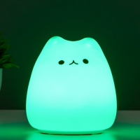 Ночник "Антистресс мякиш котенок" LED RGB от батареек 3ААА 9,5х9,5х10,5 см RISALUX Ночник "Антистресс мякиш котенок" LED RGB от батареек 3ААА 9,5х9,5х10,5 см RISALUX