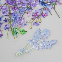 Наклейки для творчества пластик PVC "Сиреневое поле" набор 40 шт 9х10.5 см