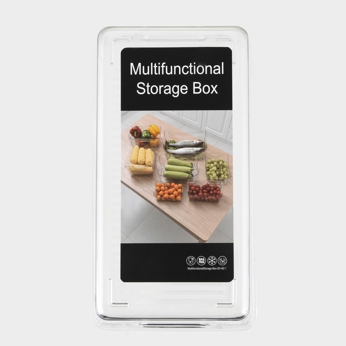 Контейнер для холодильника RICCO, 23,5&times;13&times;11 см, цвет прозрачный