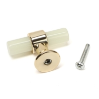 Ручка кнопка CAPPIO PK106, D=12 мм, пластик, цвет фосфор/золото Ручка кнопка CAPPIO PK106, D=12 мм, пластик, цвет фосфор/золото