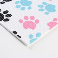 Коврик под миску &laquo;Лапки темные&raquo;, 52х38х0,3см